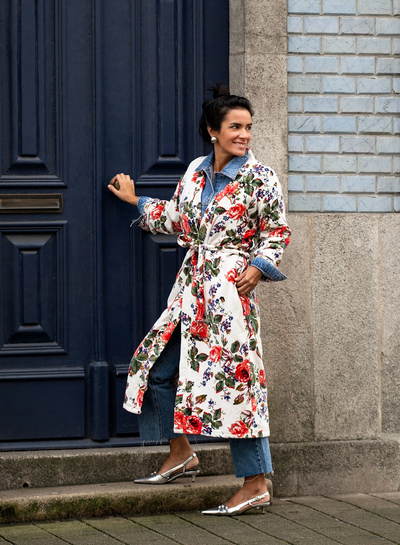 ROSES VELVET KIMONO