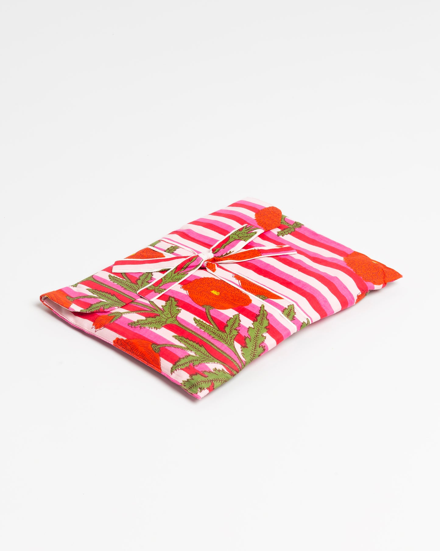 RED FLOWERS BLOCK PRINTED PAJAMA