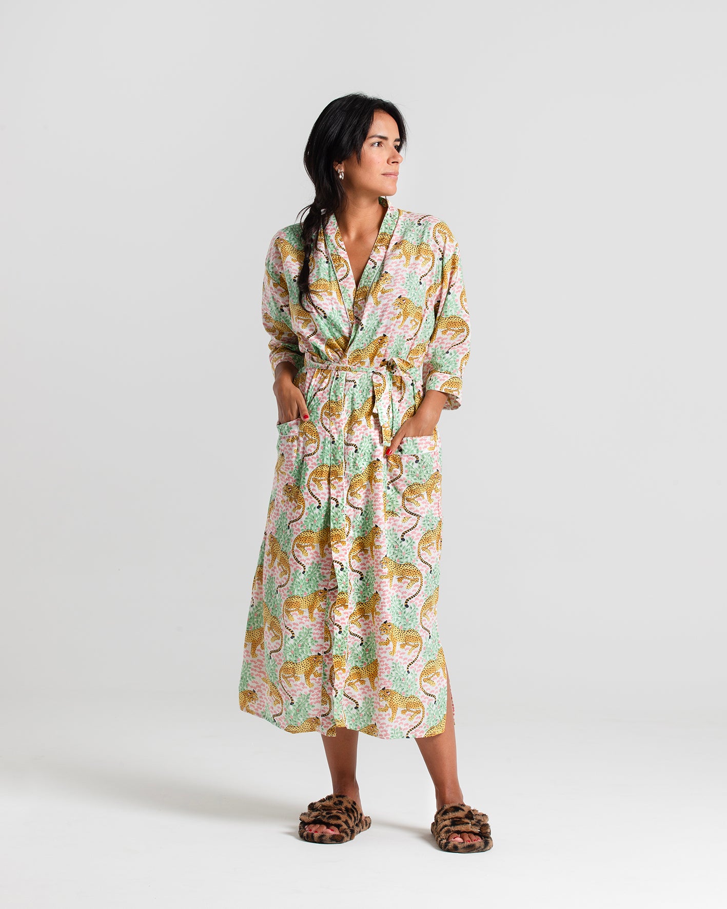 Animal Block printed Robe