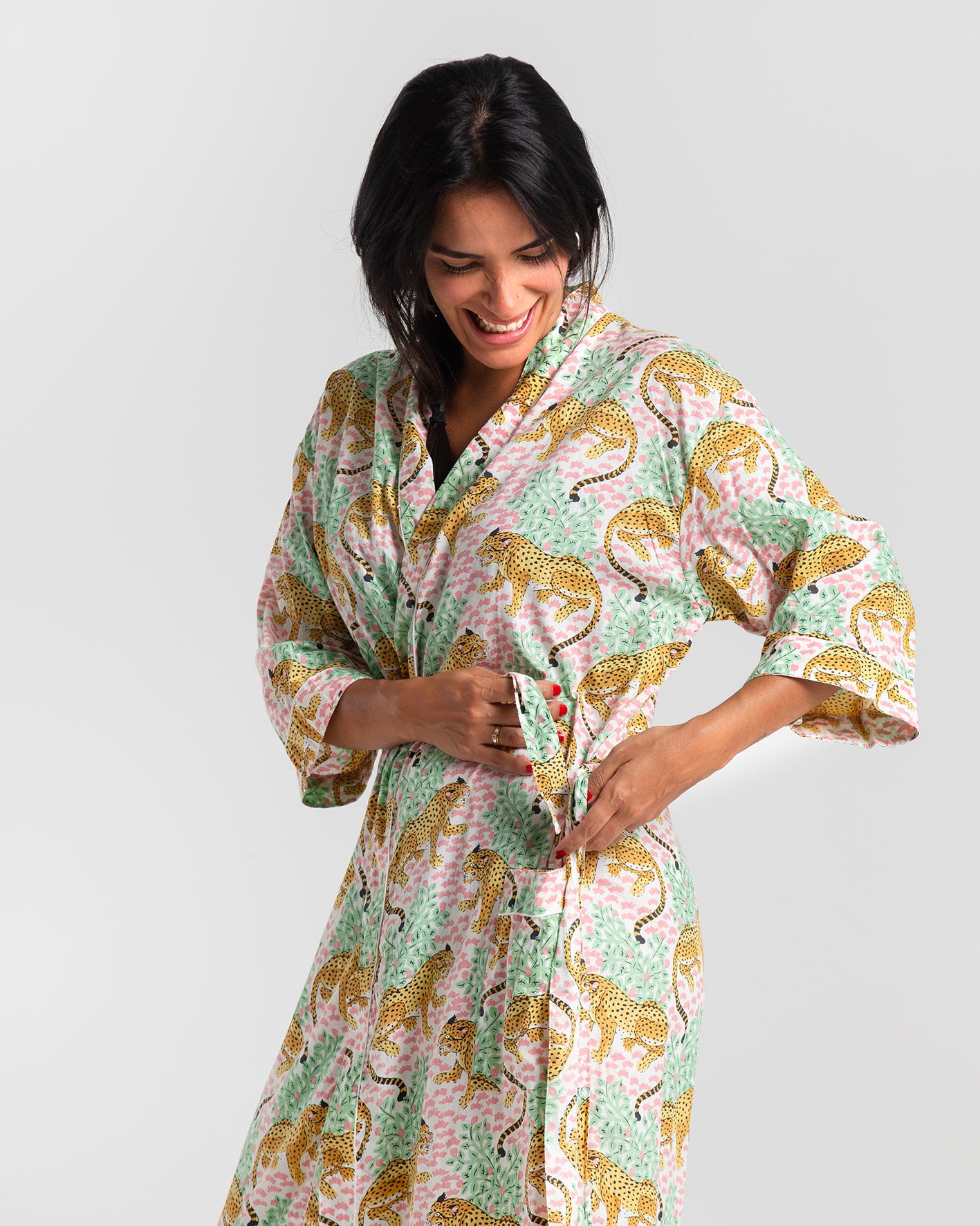 Animal Block printed Robe