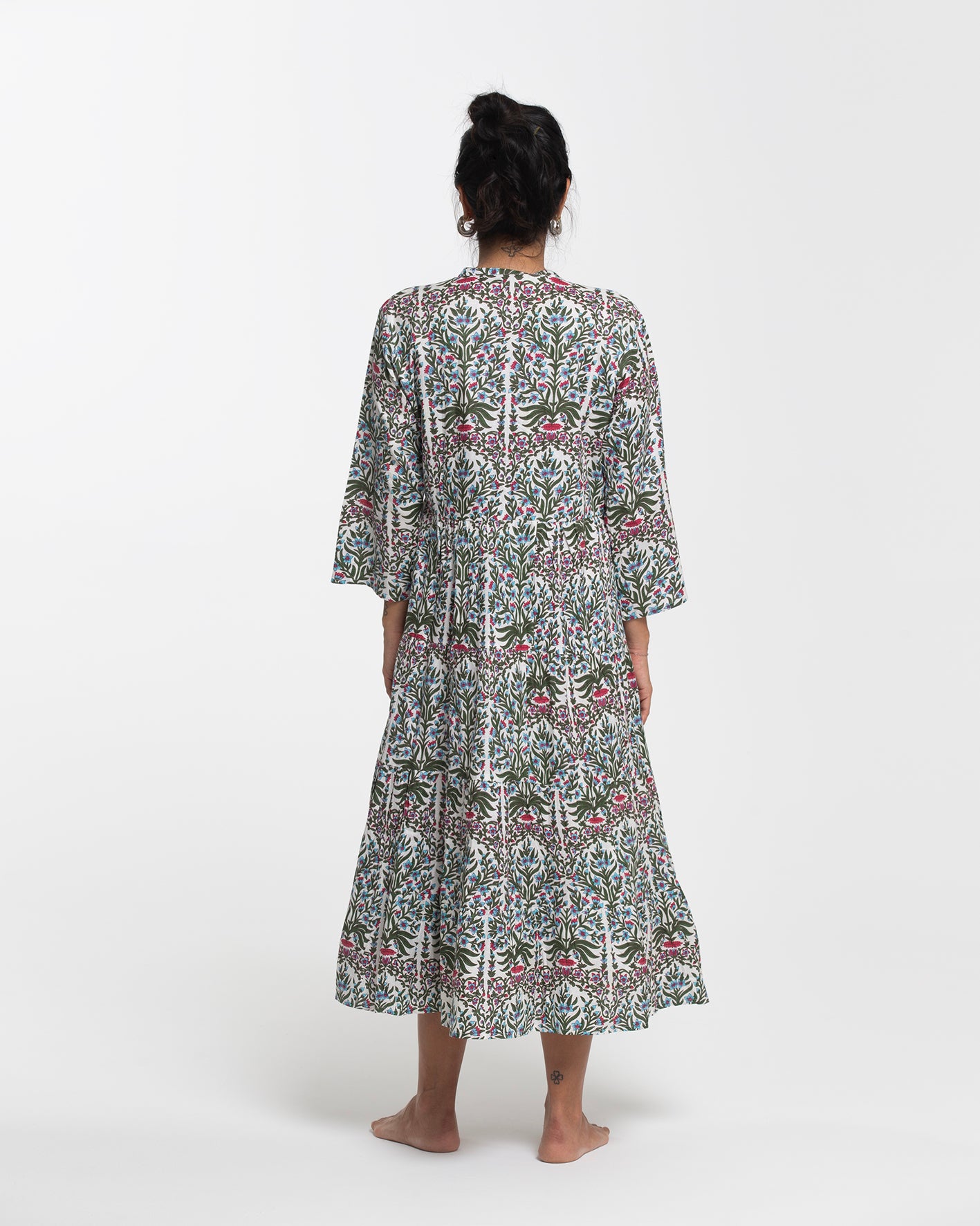 FOREST SOUL WHITE MIDI DRESS