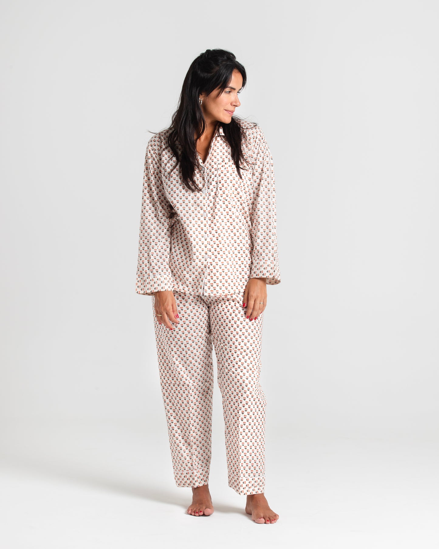 MINI FLOWERS BLOCK PRINTED PAJAMA