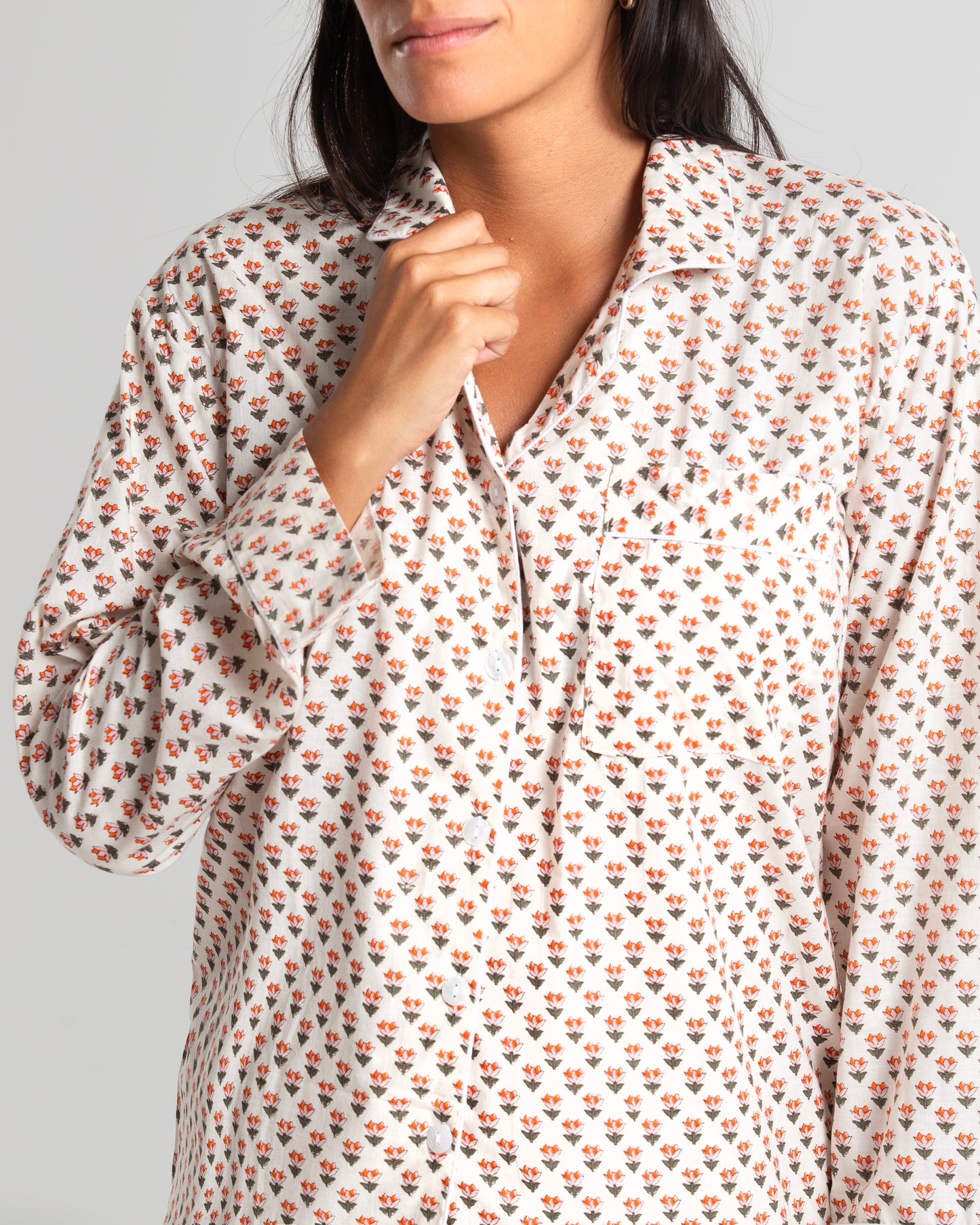 MINI FLOWERS BLOCK PRINTED PAJAMA