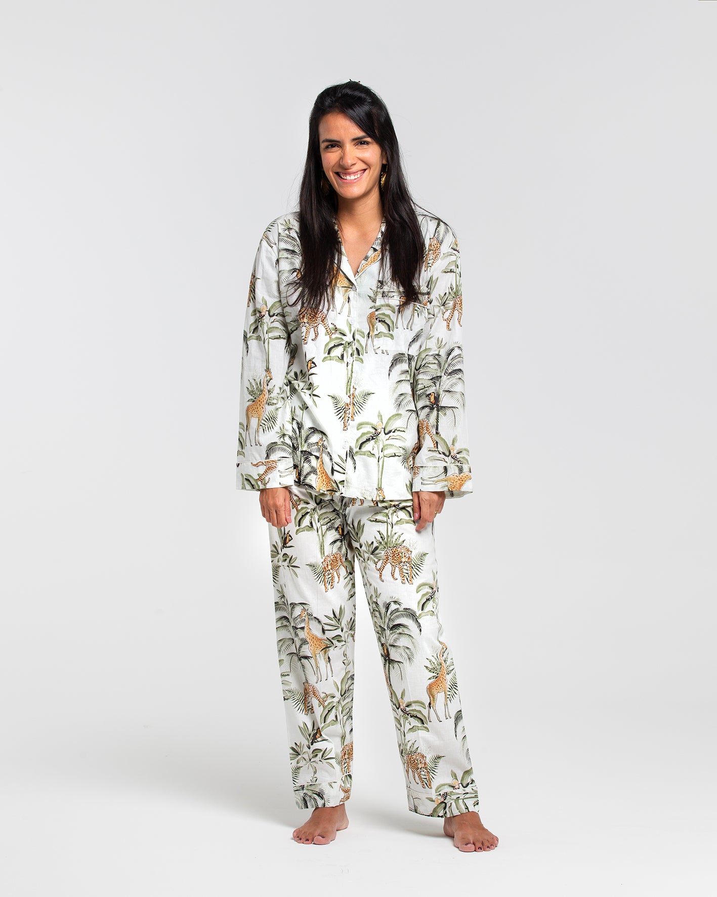 OFF JUNGLE BLOCK PRINTED PAJAMA