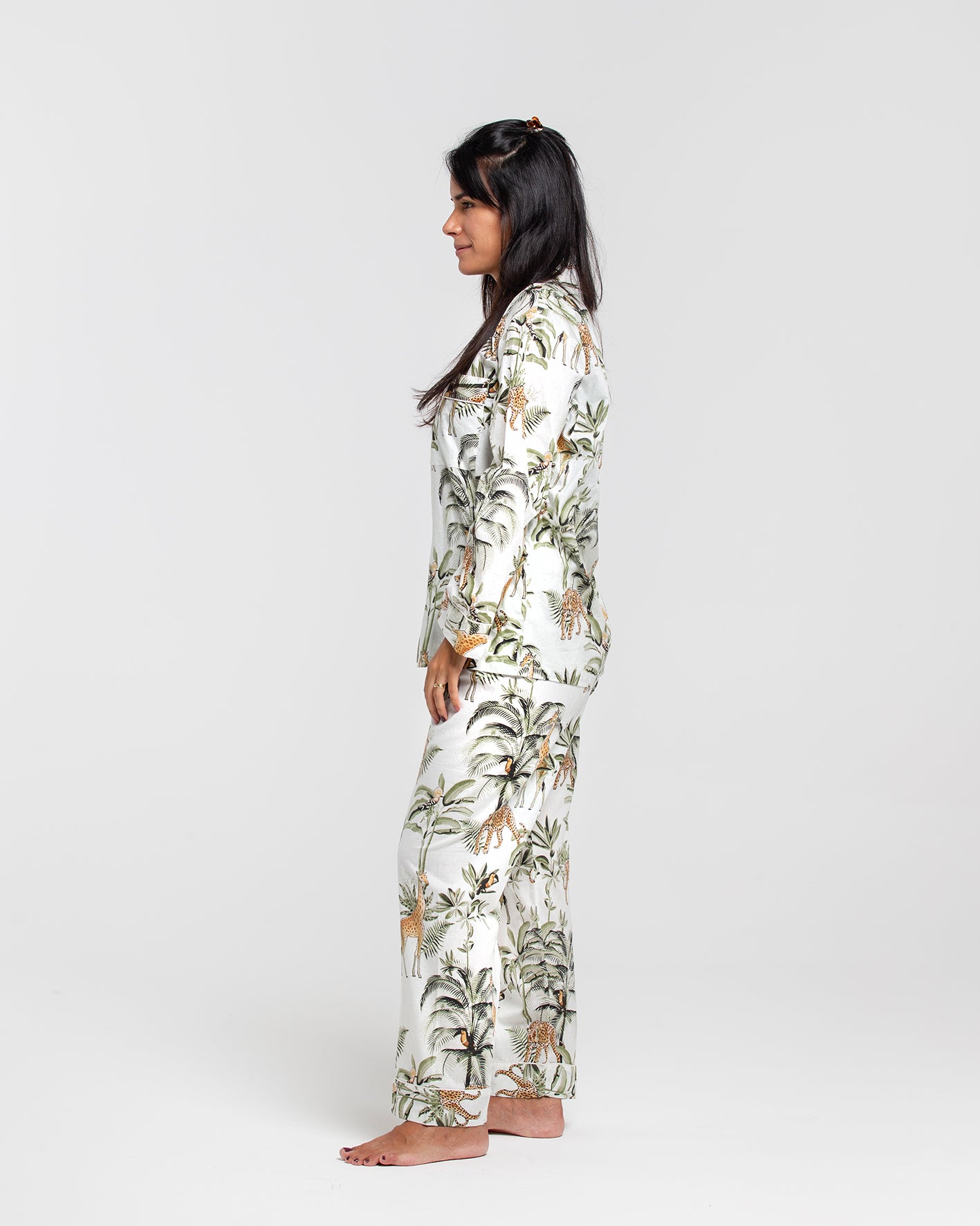 OFF JUNGLE BLOCK PRINTED PAJAMA