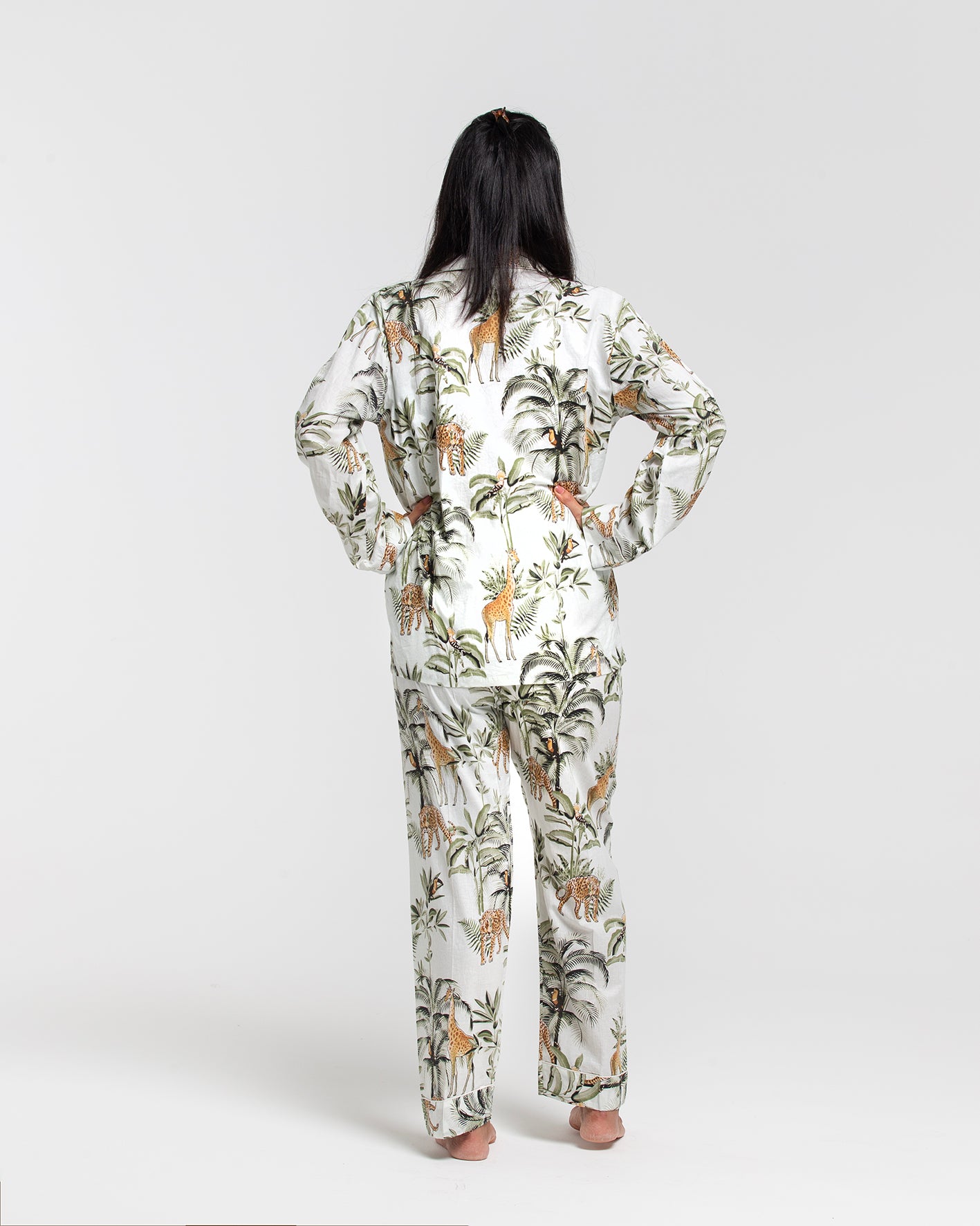 OFF JUNGLE BLOCK PRINTED PAJAMA
