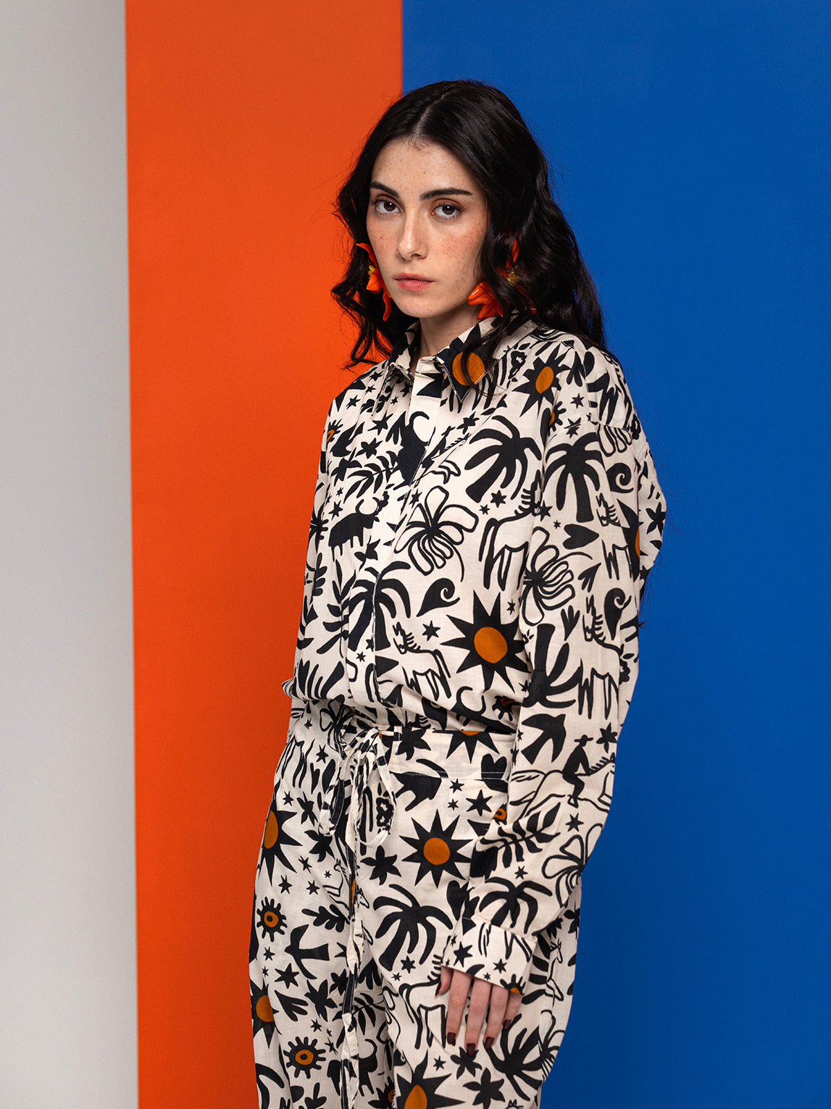 OFF WHITE COWBOY OVERSIZED COTTON SHIRT