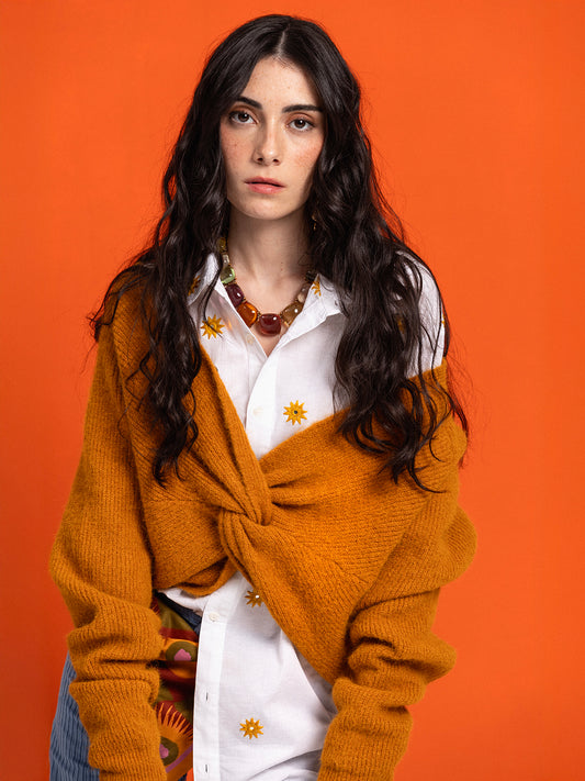 SUNNY DAY HAND-EMBROIDERED COTTON SHIRT