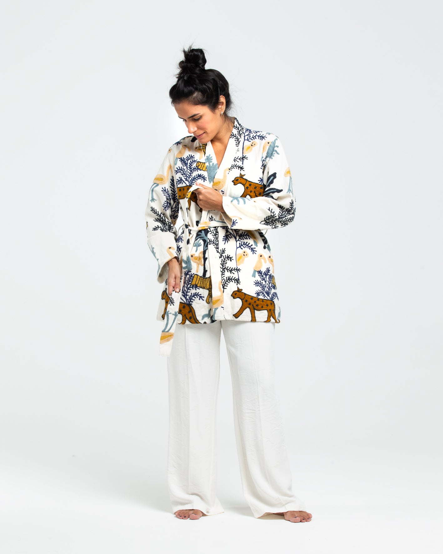 BLUE JUNGLE ENBROIDERED JACKET