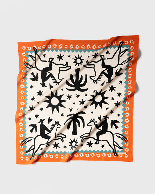 OFF WHITE COWBOY COTTON SCARF