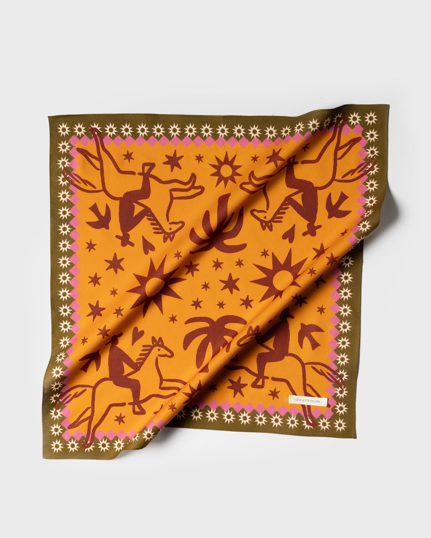 ORANGE COWBOY COTTON SCARF