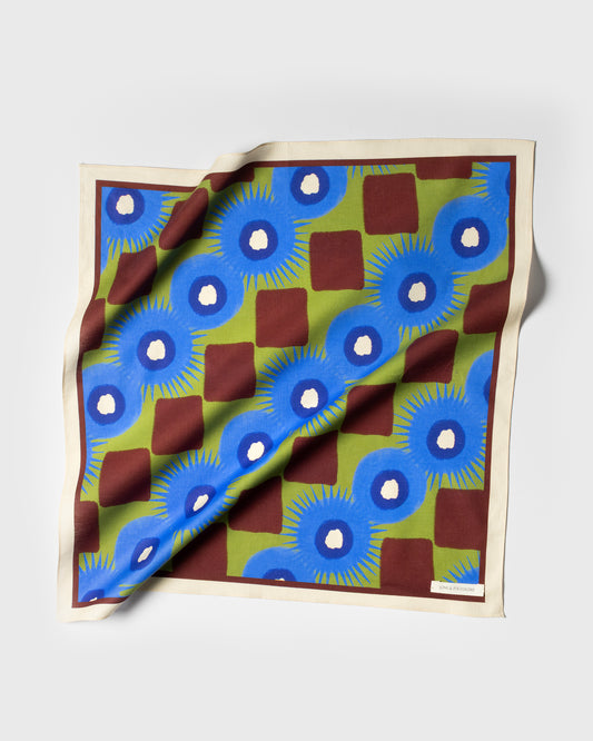 BLUE EXPLOSION COTTON SCARF