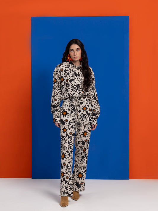 OFF WHITE COWBOY OVERSIZED COTTON SHIRT