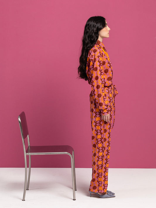 PINK SUNNY OVERSIZED COTTON SHIRT