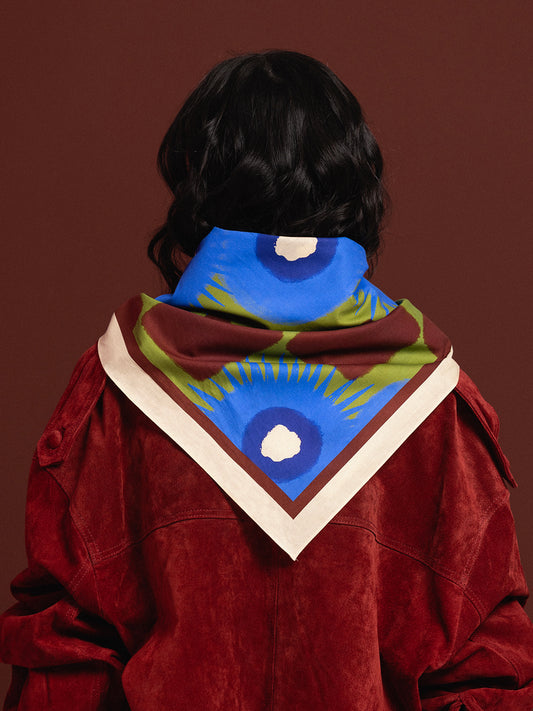 BLUE EXPLOSION COTTON SCARF