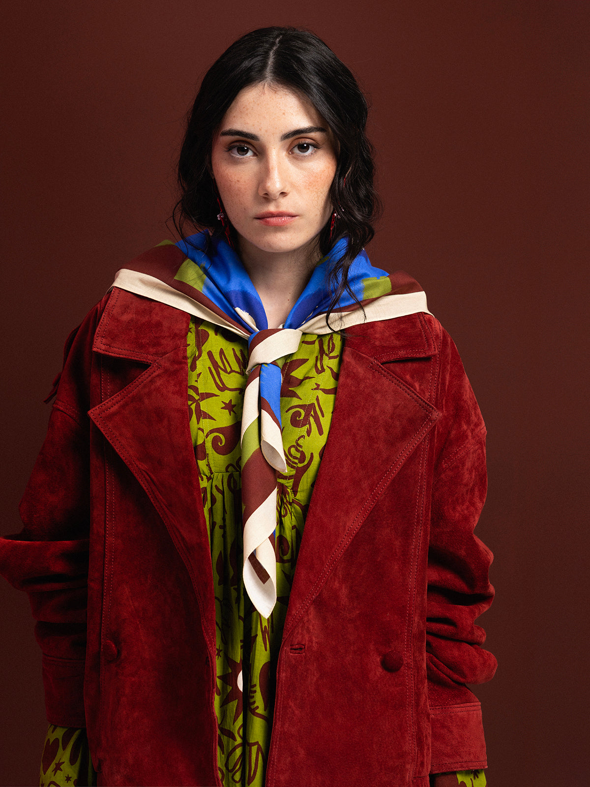 BLUE EXPLOSION COTTON SCARF