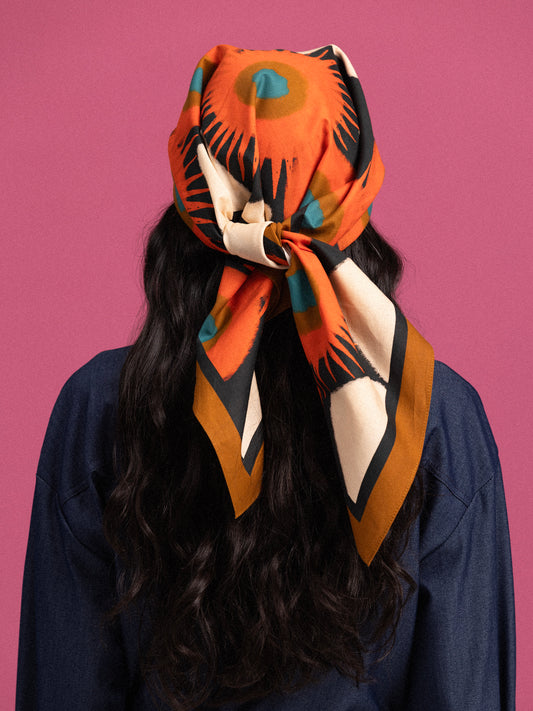 OFF WHITE EXPLOSION COTTON SCARF