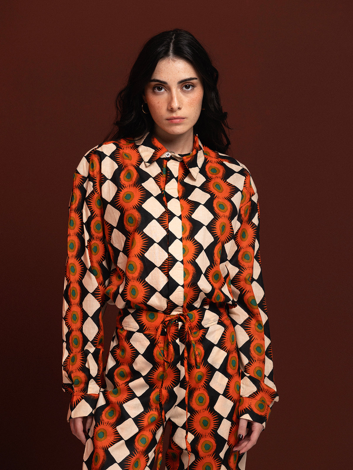 OFF WHITE EXPLOSION OVERSIZED COTTON SHIRT