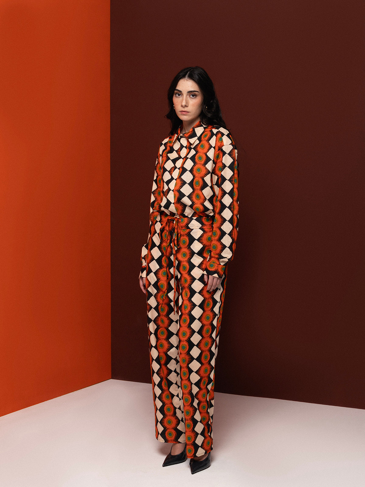 OFF WHITE EXPLOSION OVERSIZED COTTON SHIRT